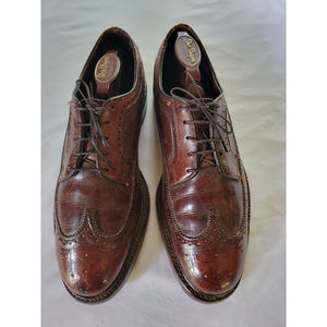 Vintage Florsheim Imperial Longwing 93602 Men's Leather Dress Shoes Size 10